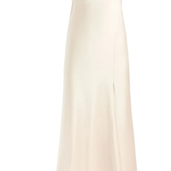 Alice + Olivia
Harmony Asymmetrical Midi Dress Elegant Cream Satin Cutout - Picture 4 of 17